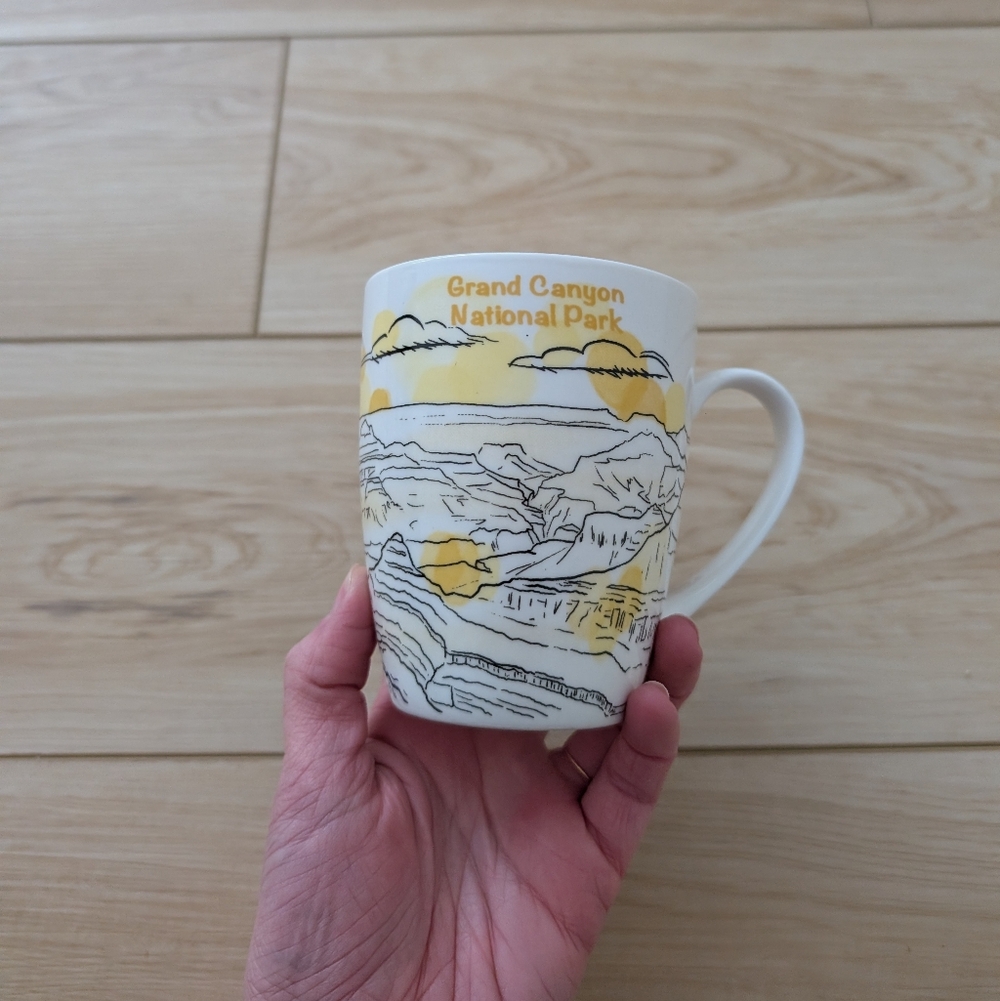 Grand Canyon National Park Coffee/Tea Mug - Yellow and White